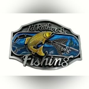 NEW fisherman fish Rodeo‎ casual Vintage Western Style Belt Buckle